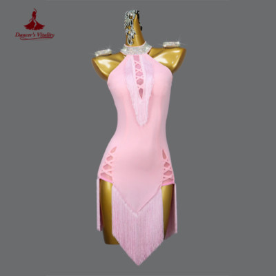 Latin Dance Competition Dress Women Professional Clothing Latin Tassel Dress