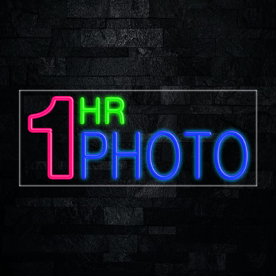 1 Hour Photo LED Neon Sign 30''L x 12''H #30110