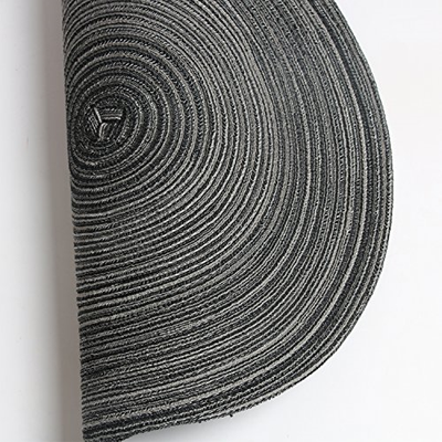 famibay Round Placemats, Round Braided Place Mats for Dining Table Heat Table 15