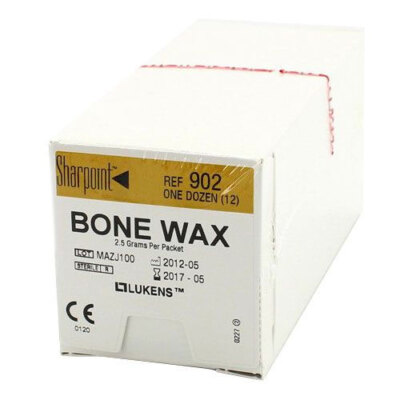 Look Beige Bone Wax, 12 - 2.5 g units of wax. Controls bleeding on bone-902