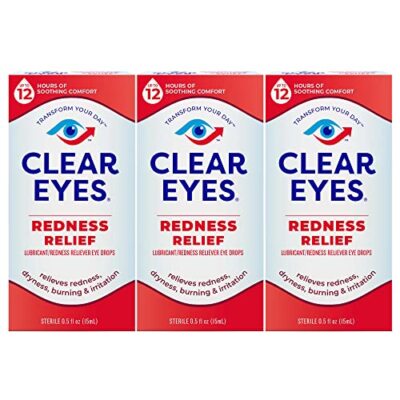 Clear Eyes | Maximum Redness Relief Eye Drops | 0.5 Fl Oz (Pack of 3)
