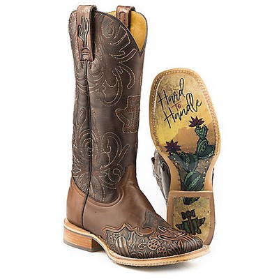 Pre-owned Tin Haul Boots  Ladies Cactooled Boots 8.5 In Not Available