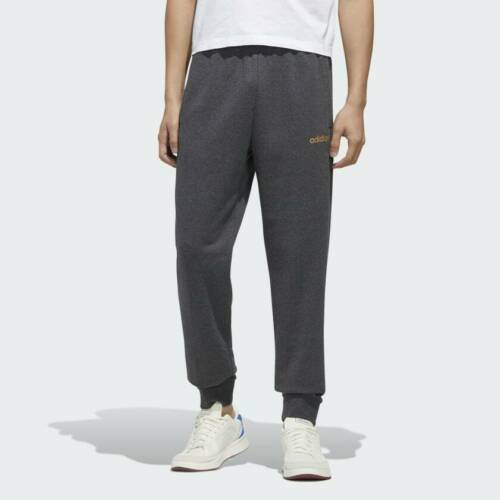 Adidas Men's Essential Soft Sweat Pants FM3446 Gray/Metallic Gold