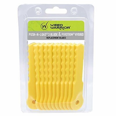 Replacement Blade Push And Load Trimmer Head Nylon 12 Pack One Size Yellow NEW
