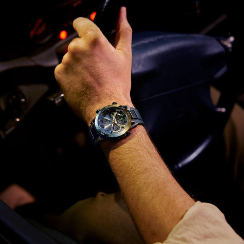 Pre-owned Casio Edifice Ecb-2000np-1adf Nighttime Drive Series Sospensione Watch