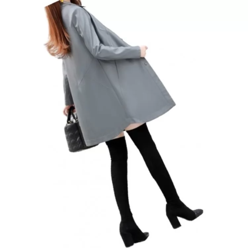 ZAFY LEATHER BRANDNEU PREMIUM DAMEN LEDER MANTEL 100% WEICH SCHAFSFELL SLIM FIT MANTEL ZL116