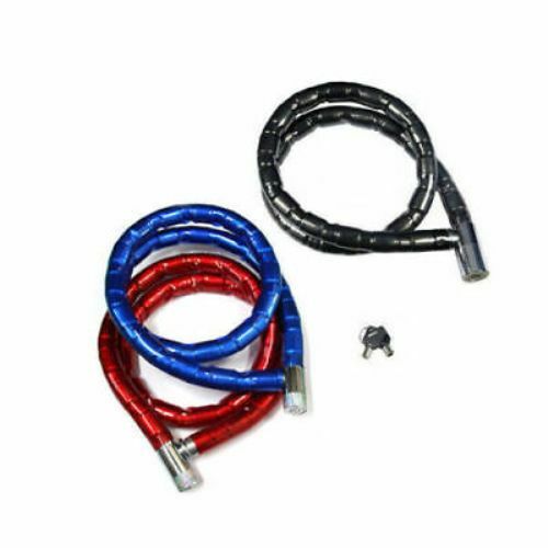 Catena Catenaccio Antifurto Lucchetto Rivestita Moto Bicicletta Antitaglio linq