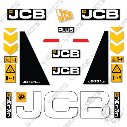 Fits JCB JS131LC+ Decal Kit Excavator Digger Decal Kit - 7 YEAR 3M VINYL!