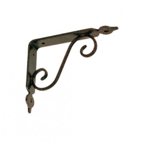 Reggimensola Supporto Staffa Reggi Mensola In Ferro Battuto 29 X 24 Cm Nera dfh