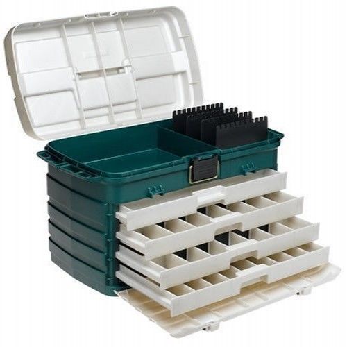 Fishing Tackle Storage Box Boat Marine Tackle Box 4 Plano 3700 Trays White  Face 