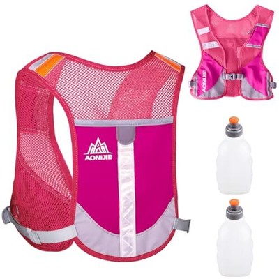 Ultralight Running Vest Pack Reflective Breathable Hydration Backpack with Wa...