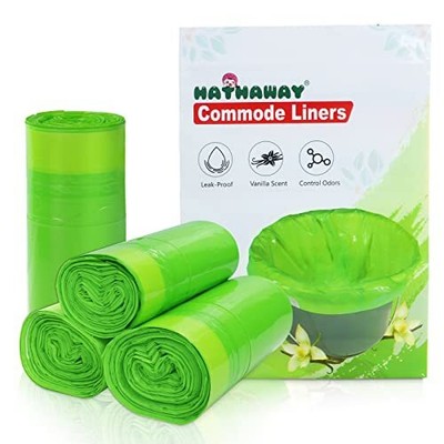 Commode Liners for Bedside Commode Vanilla Disposable Bags 100pcs Universal F...