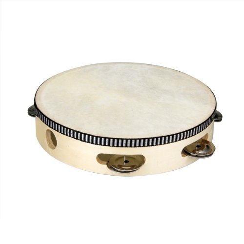 Tamburello Tamburo Leggero In Legno E Pelle Diametro 18cm dfh
