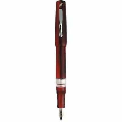Stipula Vedo Ruby Red Cartridge/Converter Fountain Pen Iridium Med Pt New In Box