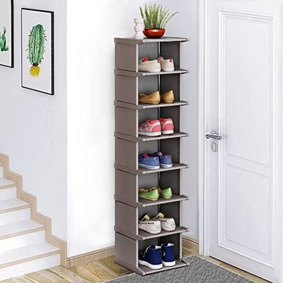 8-Tier Vertical Space Saving Shoe Storage Organizer - 11''D x 11.8''W x 48''H