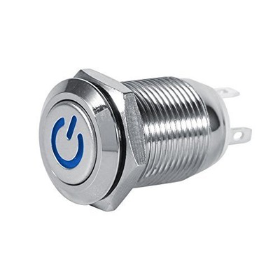 12mm 12V Momentary Power Push Button Switch Waterproof Metal LED Push Button ...