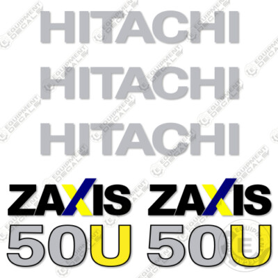 Fits Hitachi 50U-2 Decal Kit Z-Axis Excavator Equipment Decals 7 - Year Vinyl!