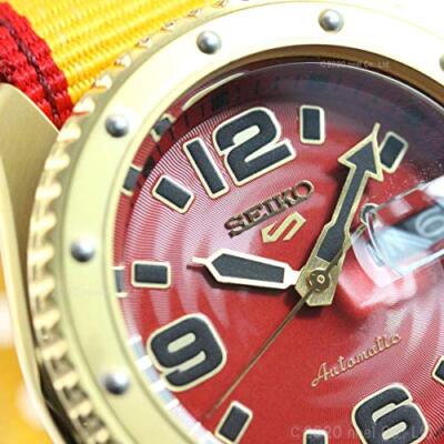 Pre-owned Seiko 5 Sports Sense Sbsa084 Street Fighter V Zangief Men's Watch Nylon Band