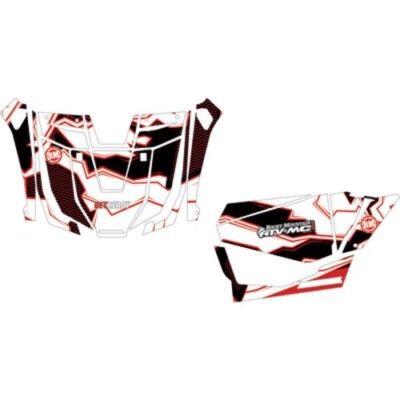Attack Graphics QUAKE Complete UTV Graphics Kit Black/Red/White
