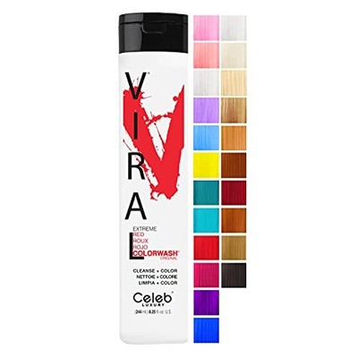 COLORWASH Color Depositing Shampoo Semi Permanent Hair Color Red CELEB LUXURY