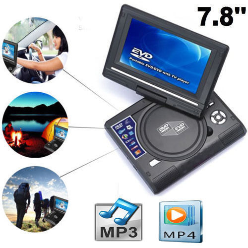 Lettore Dvd Portatile 7.8 Pollici Lcd Dvx Video Cd Foto Slot Sd Usb Fm cir
