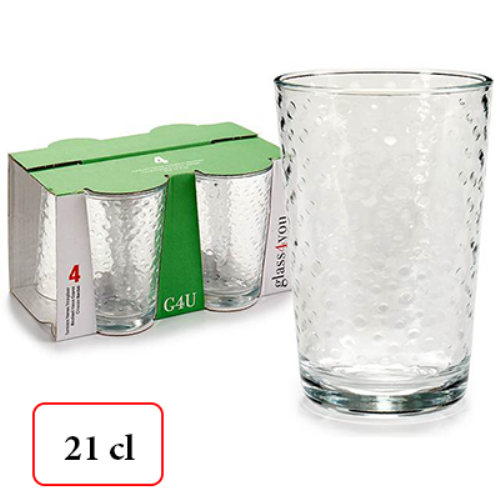 Set Servizio 4 Pezzi Bicchieri Baloons 210cc Vetro Trasparente idea