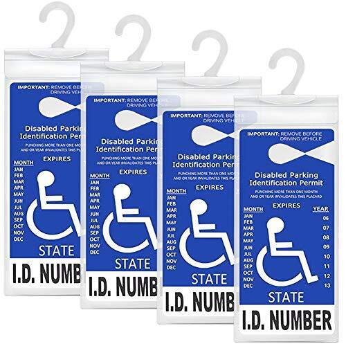 Handicap Parking Placard Holder Cover, Disabled Parking Permit With Large Han...