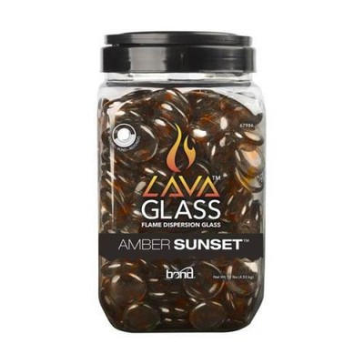 Bond Manufacturing Round Amber Sunset Fire Pit Lava Glass