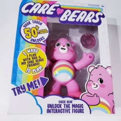 NEW! Care Bears CHEER BEAR Unlock The Magic Interactive Figure Lights & Sounds!