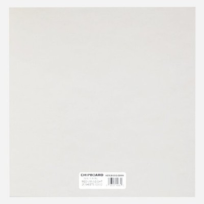Chipboard Sheets 12 in. x 12 in. White Medium Weight Blank Slate 25-Pack