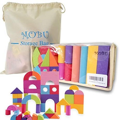 Foam Building Blocks for Toddlers 1-3, 50 PCS Educational Soft Building Block...