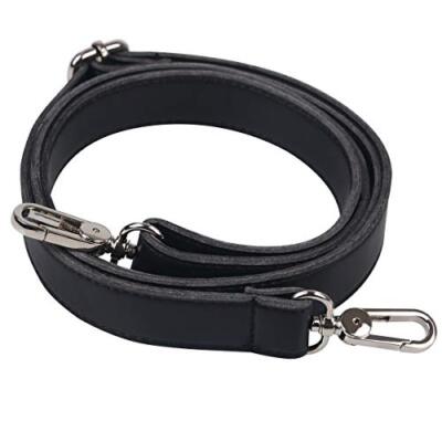  Adjustable Shoulder Strap 61 Inch Synthetic Leather Crossbody Black