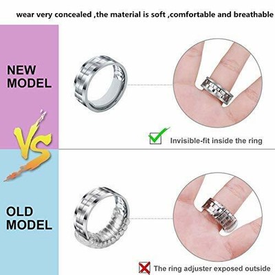 Ring Size Adjuster for Loose Rings 3 PCS Invisible Ring Sizer for Wide Rings