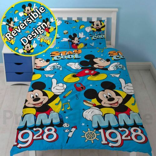 Set di lenzuola e copripiumini multicolore Disney in microfibra per bambini