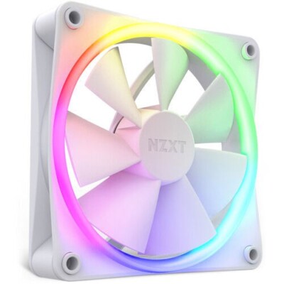 NZXT RF-R12SF-W1 F120 RGB 120mm FDB Fan (White), 4Pin PWM