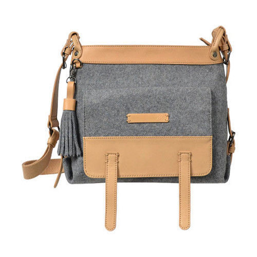 Sherpani Amelia Backpack Foldover Leather & Wool Messenger  display picture 1