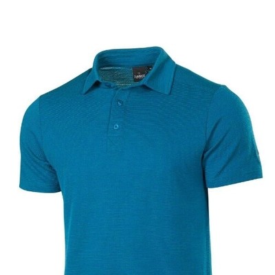 IVANHOE OF SWEDEN IVANHOE POLOSHIRT ELIS ELECTRIC BLUE FÜR HERREN VON MERINO AND TENCEL-BLAU