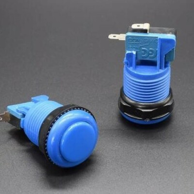 Reyann 6x Blue Happ Style Arcade Standard Button with Microswitch