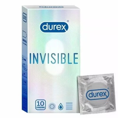 Durex Invisible 10Condom For Men Super Ultra Thin Condom For Highest Sensitivity
