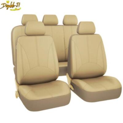 9 Pcs PU Leather Car SUV Seat Covers For Front & Rear Interior Accessories