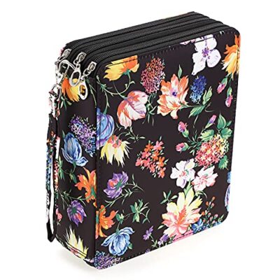 BTSKY Colored Pencil Case- 120 Slots Pencil Holder Pen Bag Large Capacity Pen...