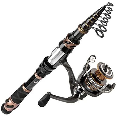 PLUSINNO Fishing Rod and Reel Combos, Toray 24-Ton Carbon Matrix Fishing Rod