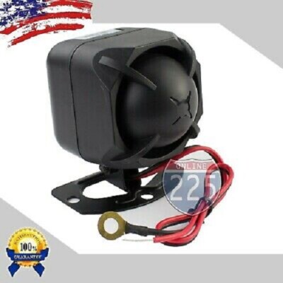 Universal Car Alarm Security 6-Multi Tone Loud Siren Horn Compact Design 12V 15W