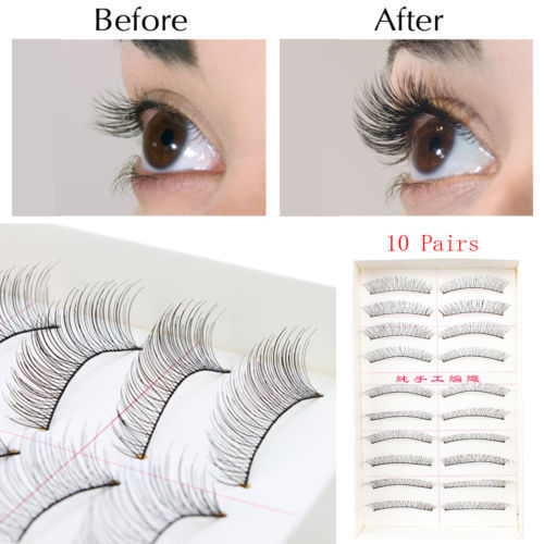 Waterproof Black False Eyelashes & Adhesives