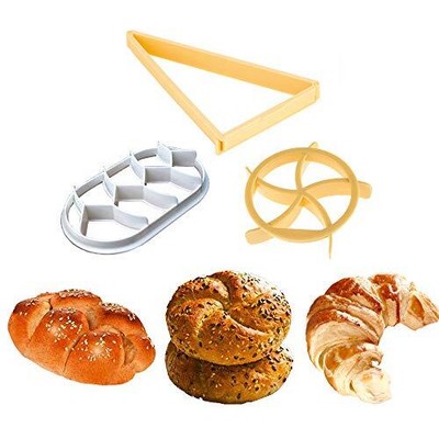 Kaiser Bread Roll German Style Bread Roll Croissant Cutter 3pcs Dough Press Mold