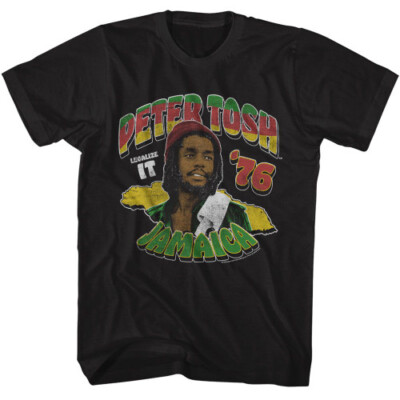 Peter Tosh Legalize It 76 Black Adult T-Shirt