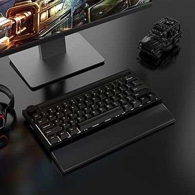 60% Keyboard Wrist Rest Pad | Faux Leather Gaming Wrist Rest for Compact 61 M...