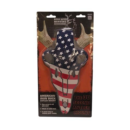 Do-All Reuseable Solid Steel Iron Buck Antler Mount Traps American Flag ABAM5