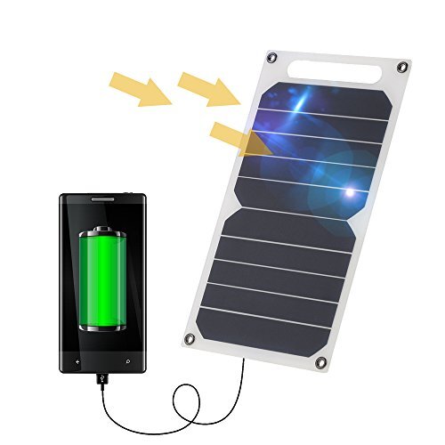 Lixada Solar Panel Charger USB Port Portable High Power Paper Shaped Monocrystal