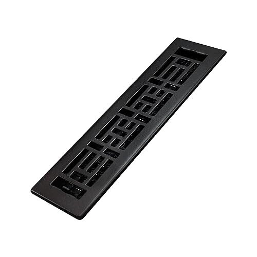 Decor Grates Ajh212-Blk Registre De Sol Oriental, 5,1 X 30,5 Cm, Noir TexturÃ©